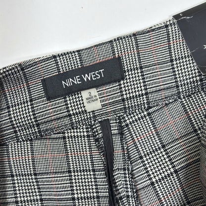 Nine West The Neo Classic Plaid Straight Leg Trouser Pants - 2
