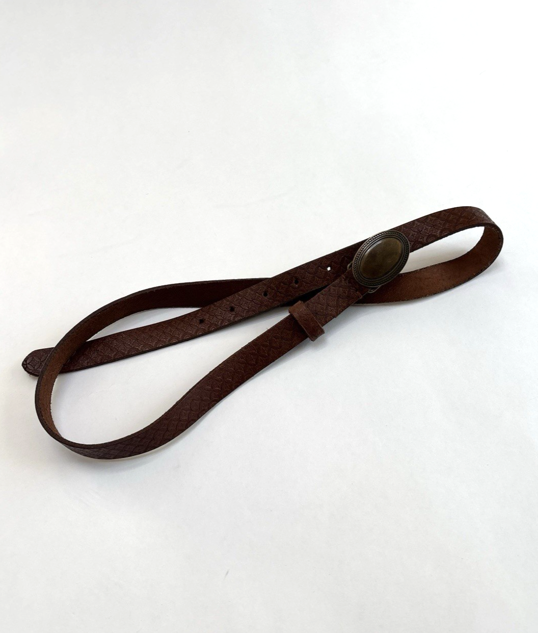 Free People Baby Duke Leather Concho Belt Cognac Brown - Size Small/Medium
