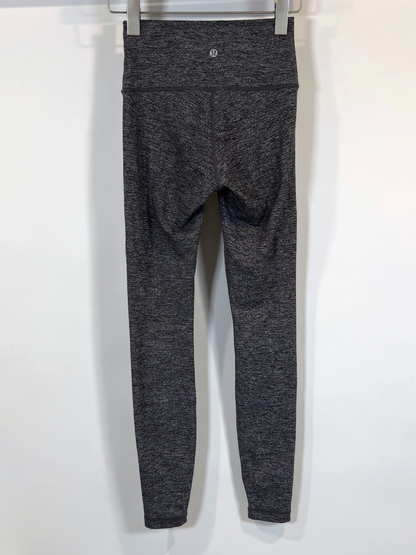 Lululemon Wunder Under Hi-Rise Tight *28" Heathered Black Gray Legging - 4
