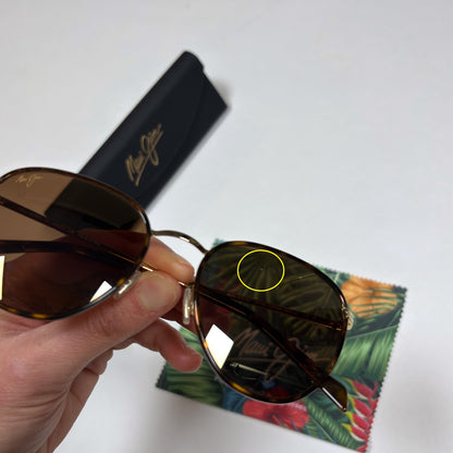 Maui Jim Noni Polarized Aviator Sunglasses Tortoise with Gold