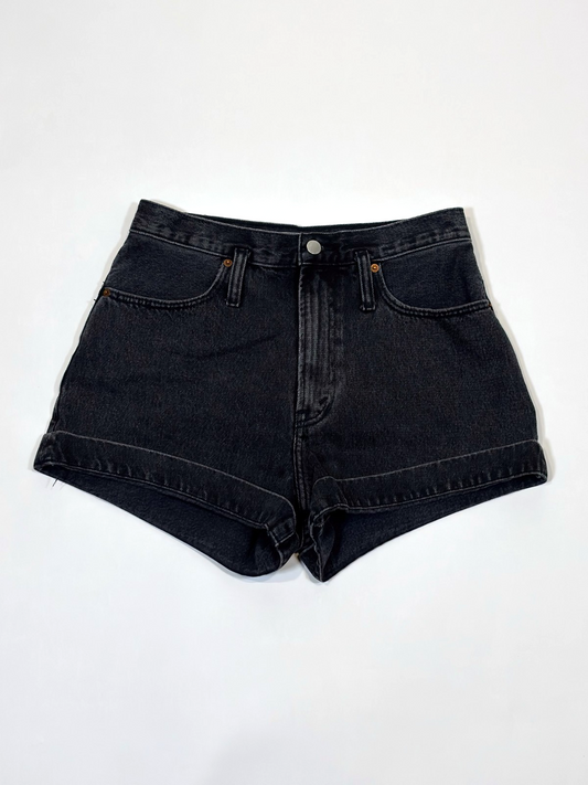 Abercrombie & Fitch Natural Rise Jean Shorts Black Denim - 28 / 6