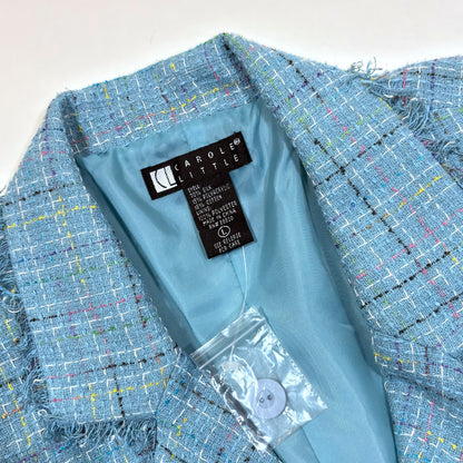 Carole Little Tweed Blazer Pastel Blue - L