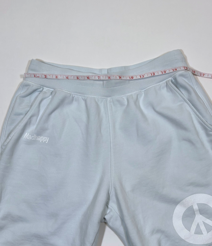 Madhappy Universal Peace Graphic Sweat Shorts Icy Baby Blue - M