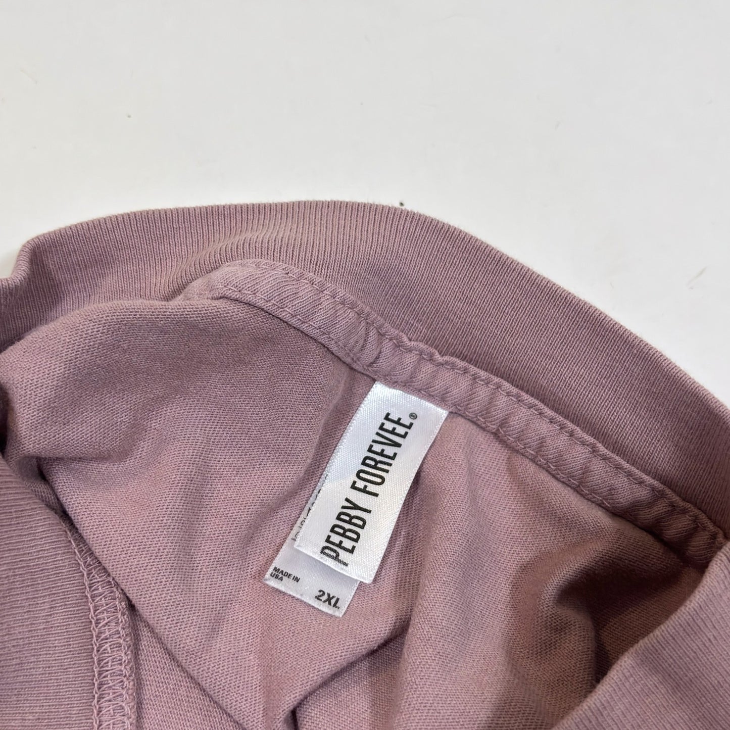 Pebby Forevee Basics Side Slit Short Sleeve Crewneck Tee Purple - XL