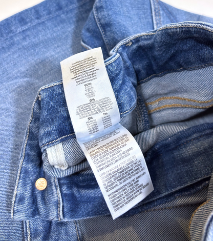 Mother Patch Pocket Roller Wide Leg Denim Jeans Medium Wash - 27