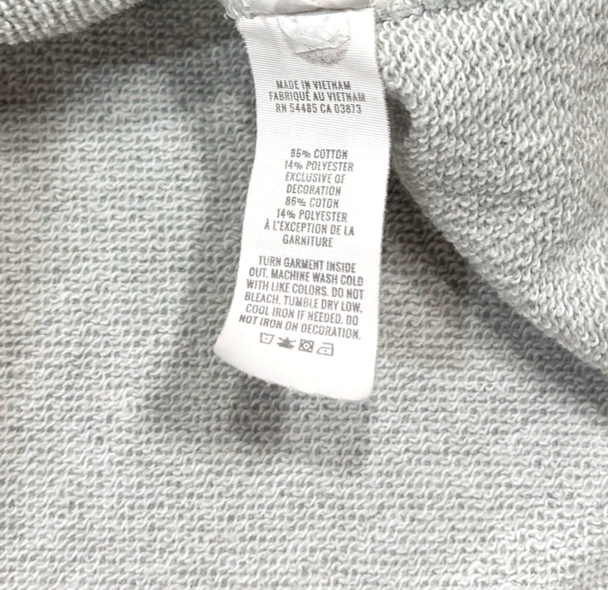 Aerie Real Crew Sweatshirt Alumni Heather Grey Blue Embroidered - XS