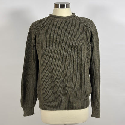LL Bean Rollneck Long Sleeve Pullover Sweater Olive Army Green - M