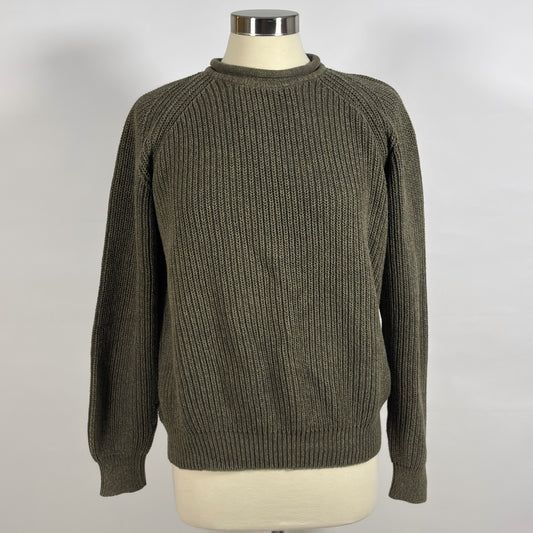 LL Bean Rollneck Long Sleeve Pullover Sweater Olive Army Green - M