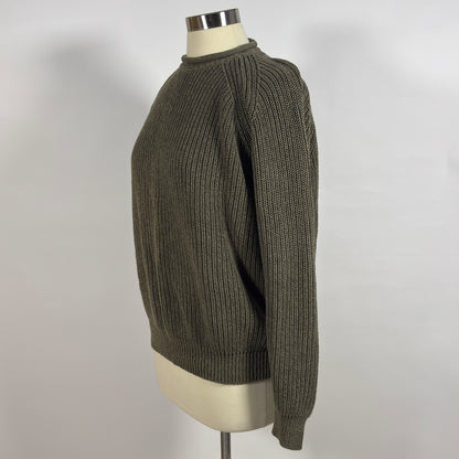 LL Bean Rollneck Long Sleeve Pullover Sweater Olive Army Green - M