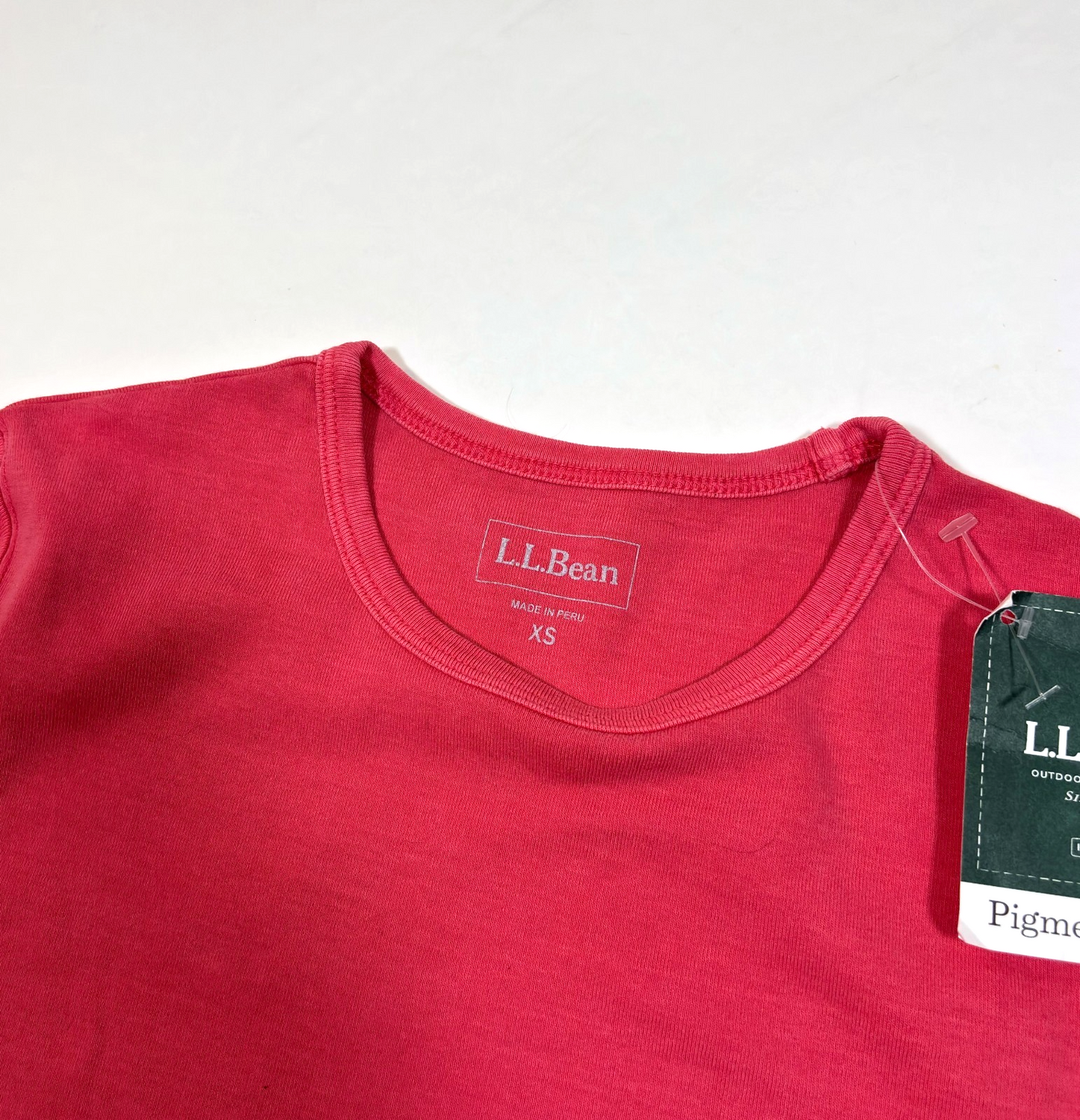 LL Bean Cotton Crewneck T-Shirt Short Sleeve Pink - XS