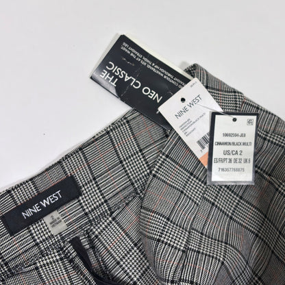 Nine West The Neo Classic Plaid Straight Leg Trouser Pants - 2