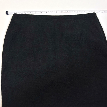 WDNY Black Ruffled Hem Knit Skirt - 10