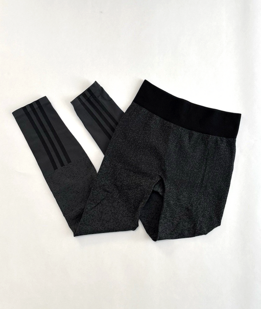 Adidas Primeknit Leggings Black Grey Ombre - M