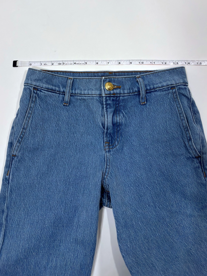 Express 70s Flare Mid Rise Jeans Light Wash - 0