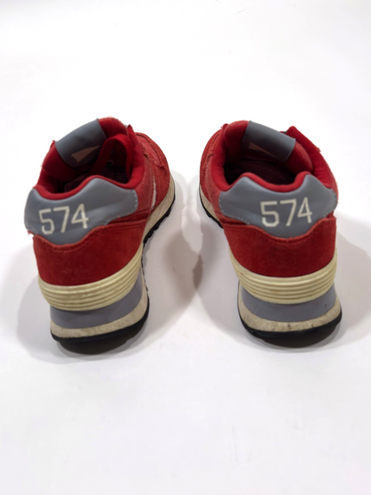New Balance 574 Sneakers Red Suede - Size 6.5