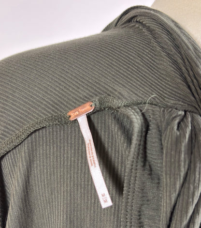 Free People Shimmy Shake Top Backless Open Back Long Sleeve Relaxed - M