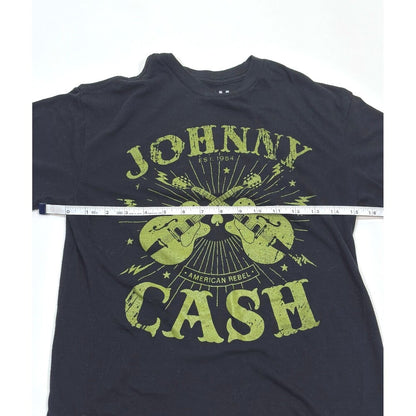 Johnny Cash T-Shirt Short Sleeve Black - XS