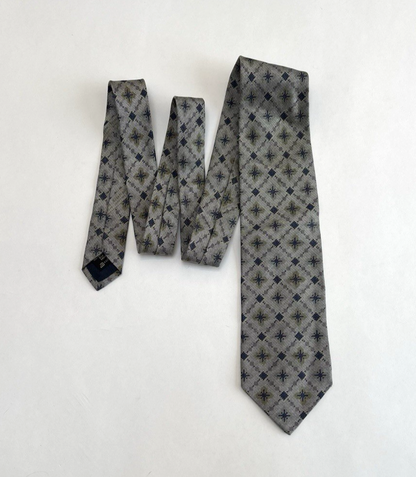Ermenegildo Zegna Silk Floral Neck Tie Italy 3.5"