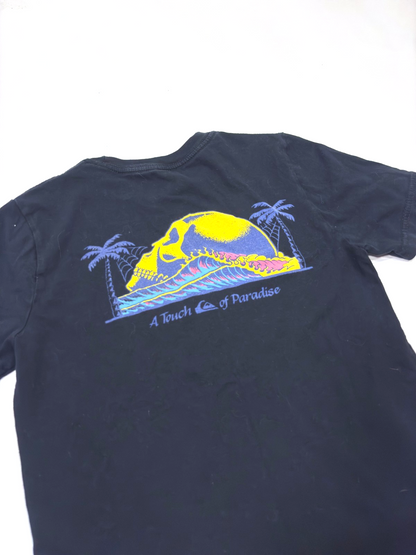 Quicksilver T-Shirt A Touch of Paradise Black Skull Beach - M