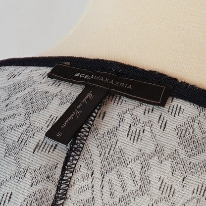 BCBGMaxAzria Navy Floral Short Sleeve Skater Dress - S