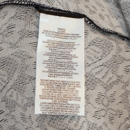 BCBGMaxAzria Navy Floral Short Sleeve Skater Dress - S