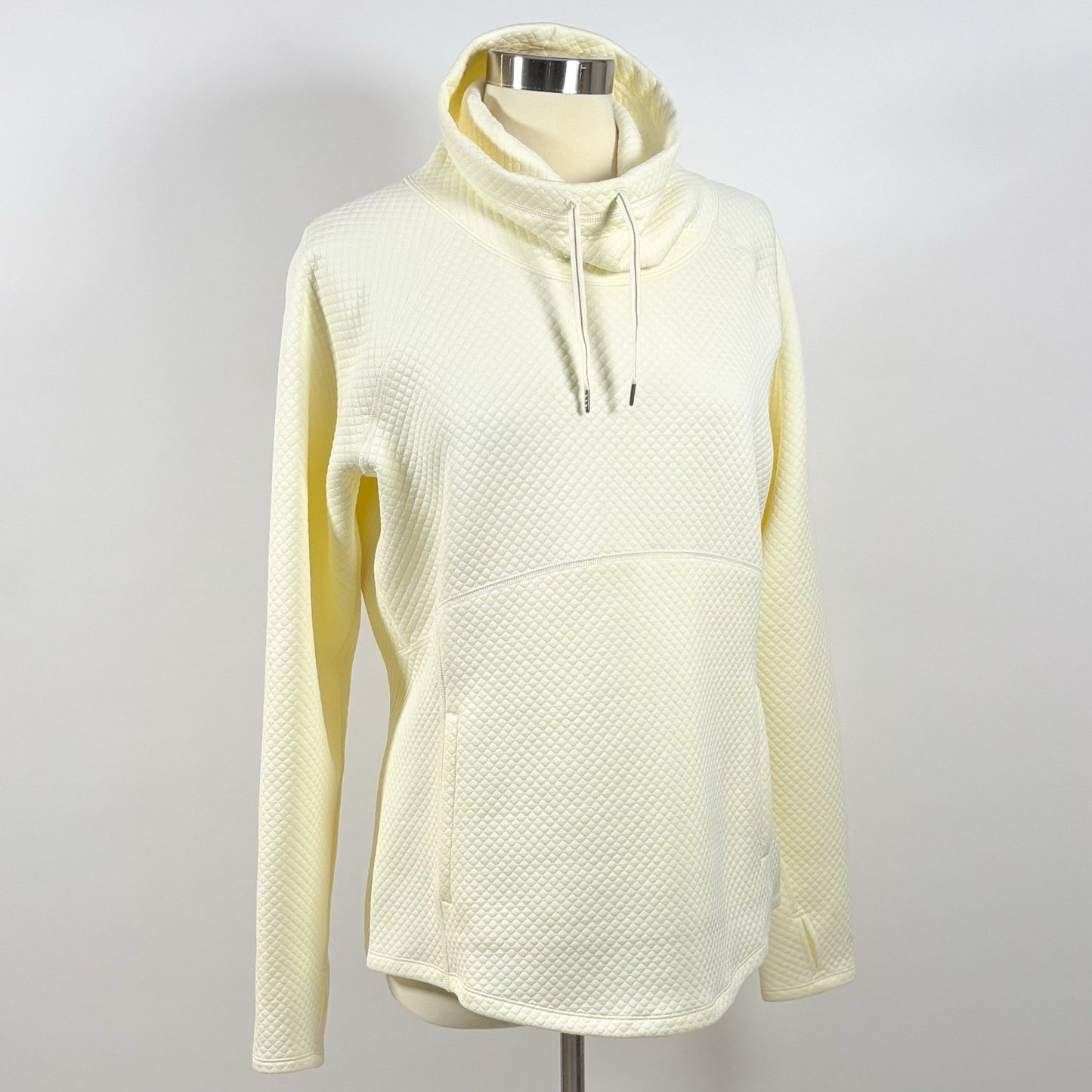 Marmot Annie Long Sleeve Quilted Pullover Funnel Neck Vanilla Ivory - L
