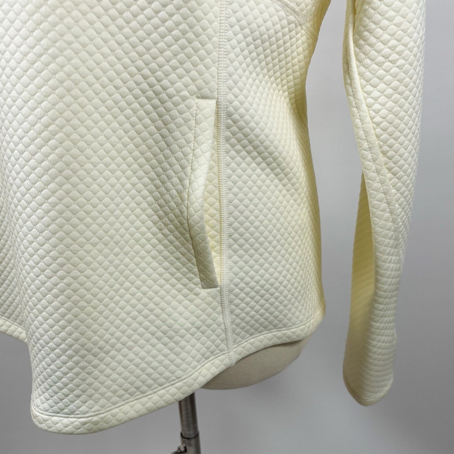 Marmot Annie Long Sleeve Quilted Pullover Funnel Neck Vanilla Ivory - L