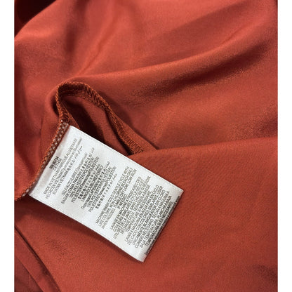 BCBGeneration Ruffle Mini Shift Dress V Neck Rust Orange - S