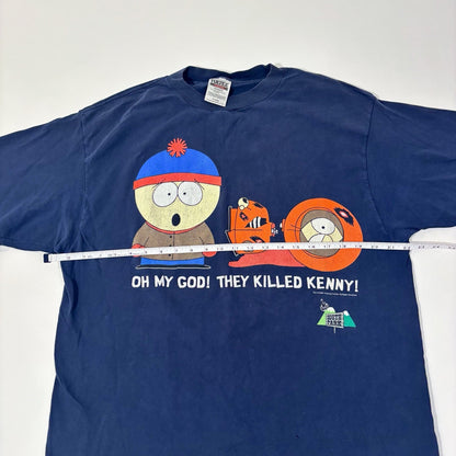 South Park "Oh My God! They Killed Kenny!" Vintage 90s Tultex T Shirt Navy - XL