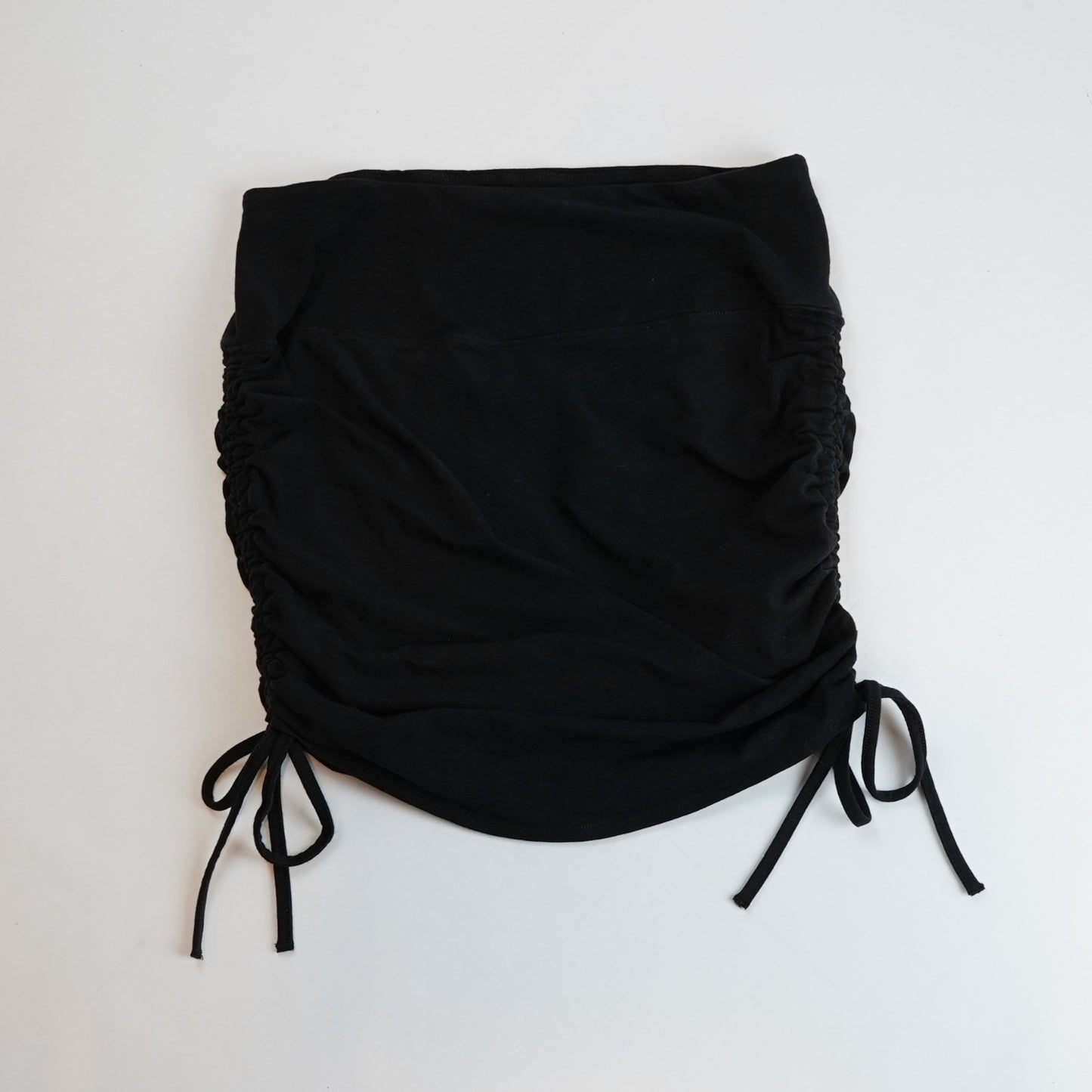 Earth Yoga Black Scrunch Skirt Organic Cotton Bamboo - L