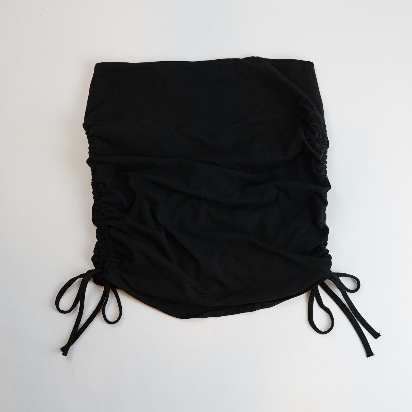 Earth Yoga Black Scrunch Skirt Organic Cotton Bamboo - L