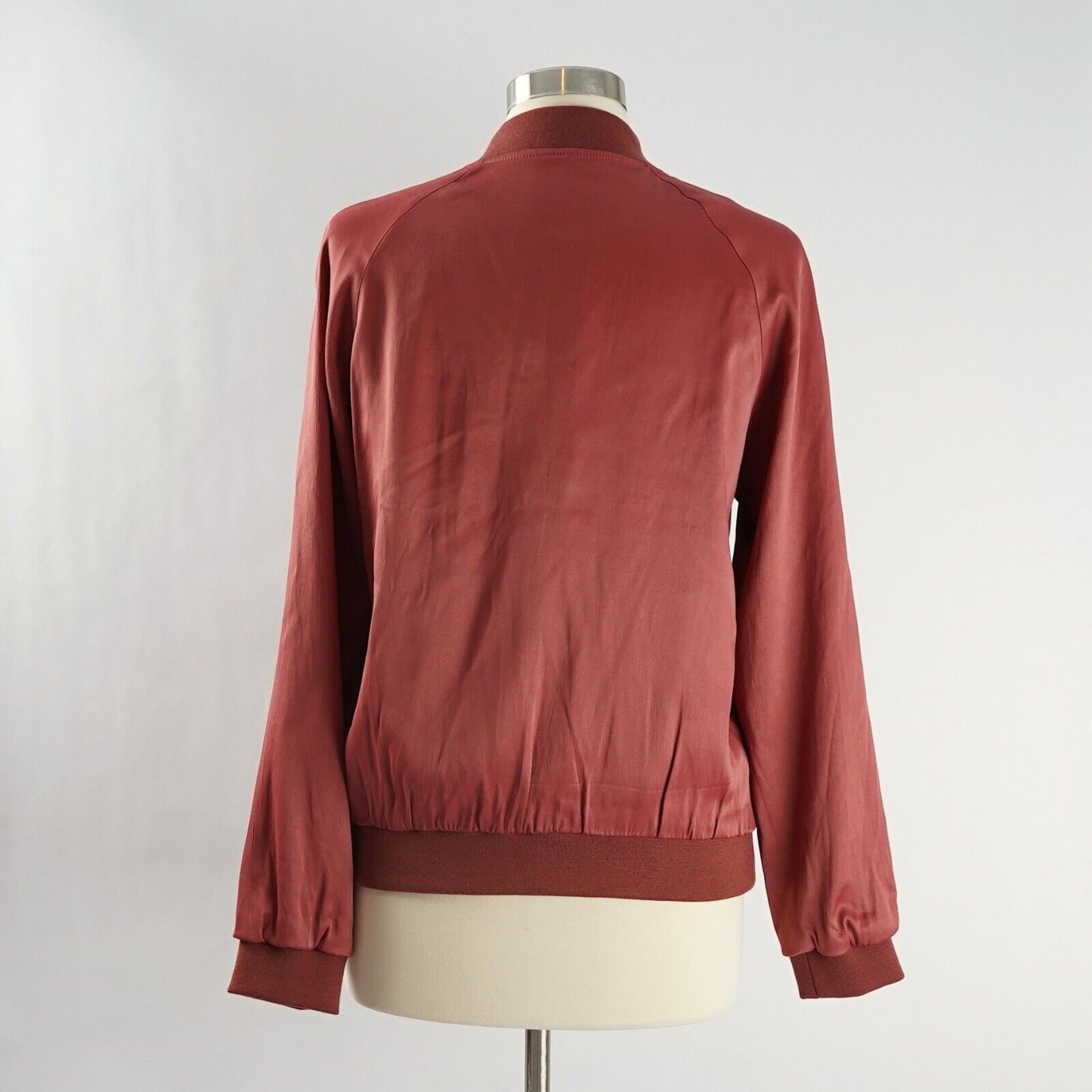 8 By YOOX Rose Satin Bomber Jacket - M