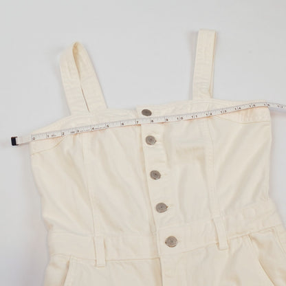 Levi's Drea Wide Leg Jumpsuit White Cream Denim - S